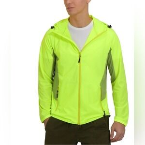 MAPAMYUMCO Yellow Green Ultra Light Quick Dry Hooded Jacket XL